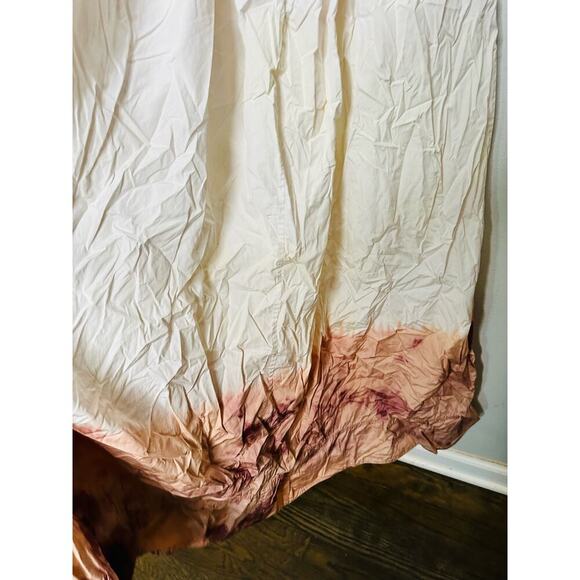 A. L. C. Multicolored Cotton Tan White Halter Neck Maxi Dress Size 6 - Picture 14 of 16